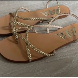 Zara gold sandals